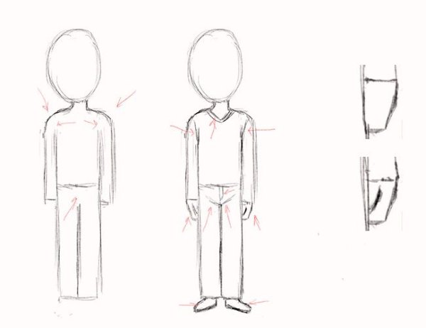 Поэтапное изображение человека