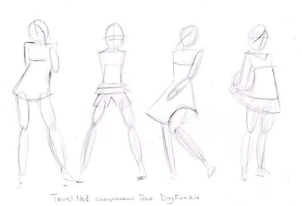 Наброски человека карандашом для начинающих