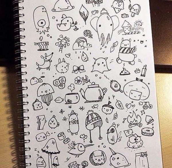 Рисунки для скетчбука легкие и милые