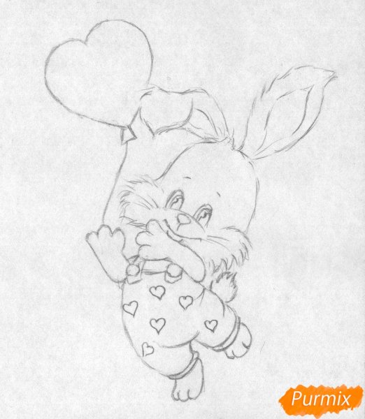 Рисунок зайца карандашом для срисовки