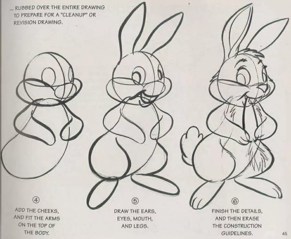 Рисуем кролика поэтапно