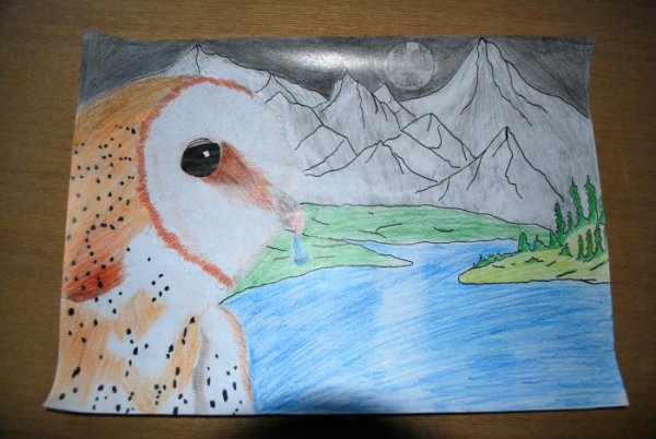 Озеро Байкал рисунок