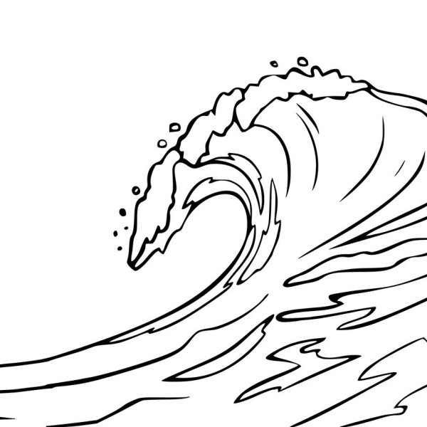 Волны карандашом