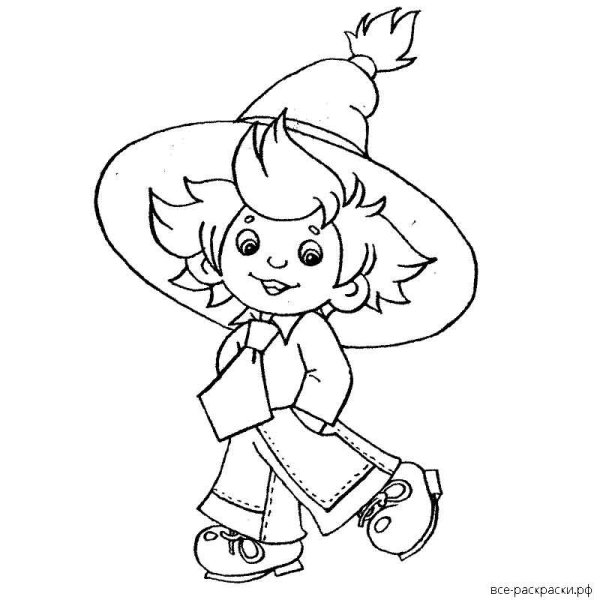 Поэтапное рисование Незнайки