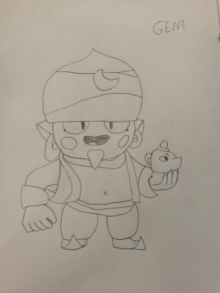 Рисунок Джина Brawl Stars