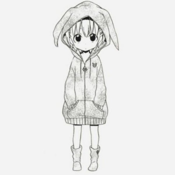 Милые девочки карандашом в полный рост