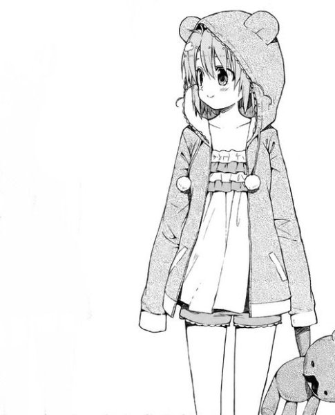 Раскраска девочка с одеждой аниме