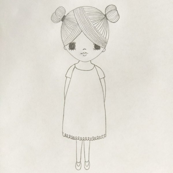 Рисунки для срисовки девочки