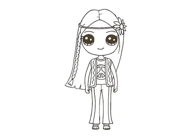 Кукла для срисовки легкая