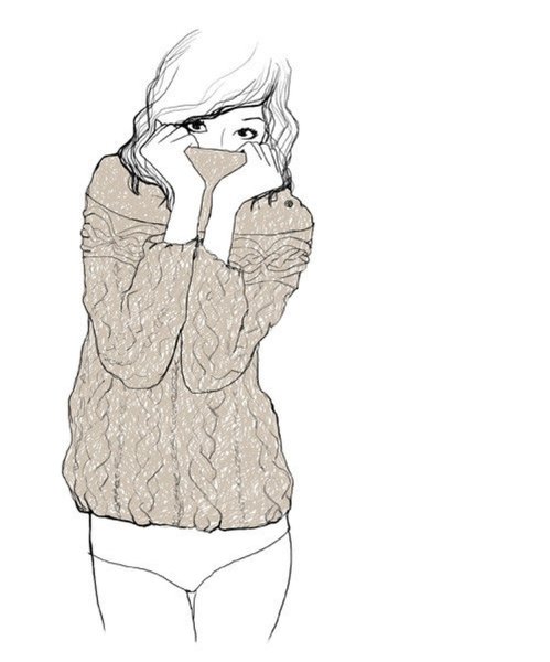 Нарисовать девочку в свитере