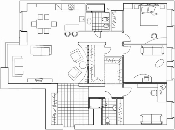 План квартиры сверху