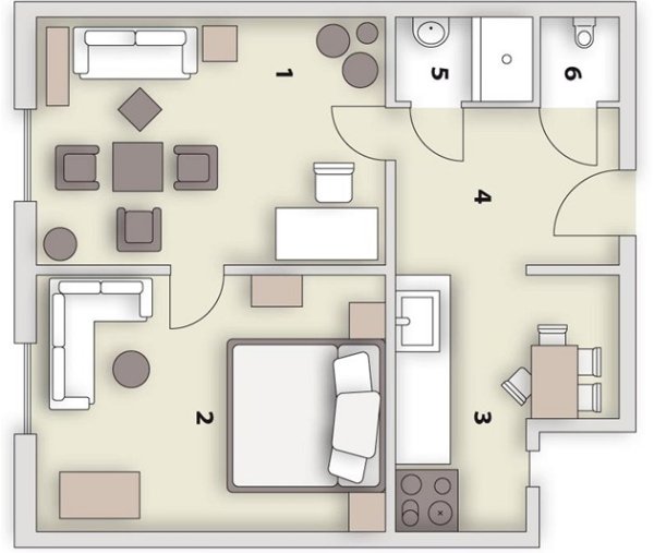 План интерьера комнаты