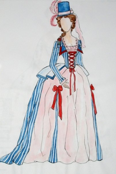 Девушка средневековье карандашом