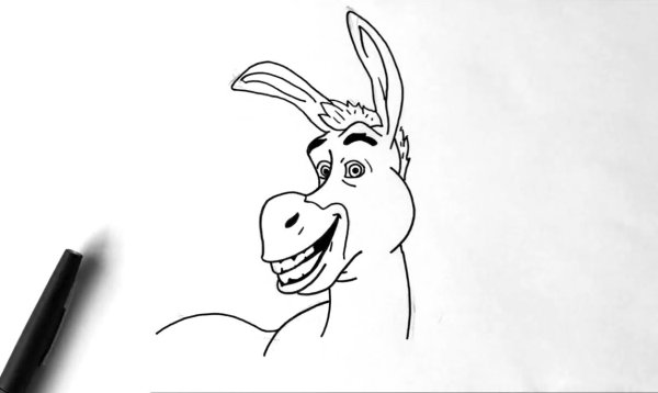 Осел из Шрека рисунок