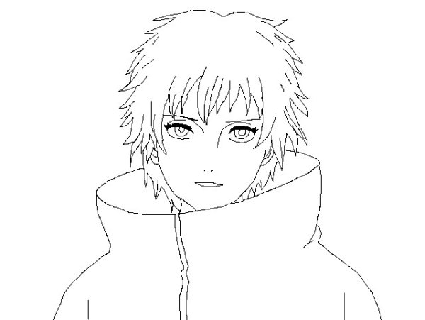 Раскраски аниме Наруто Сасори