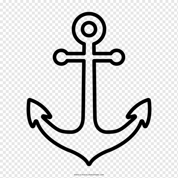 Якорь рисунок карандашом