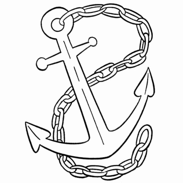 Якорь раскраска