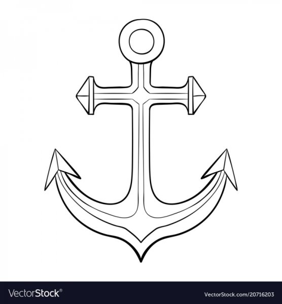 Якорь чертеж рисунок