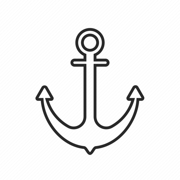 Раскраска якорь и штурвал