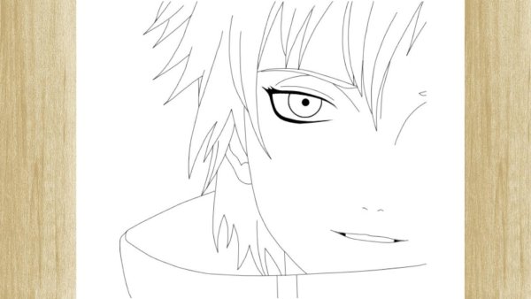 Раскраски аниме Наруто Сасори