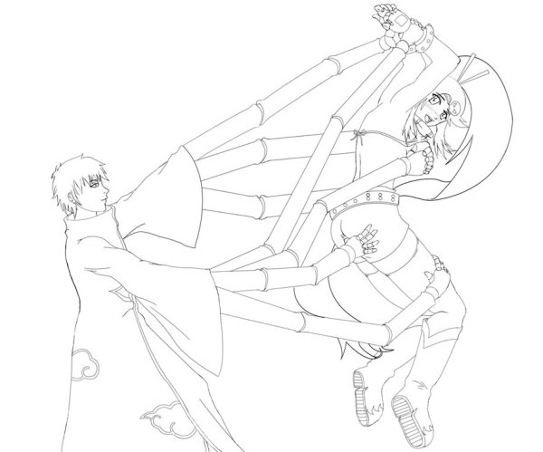 Аниме Наруто Дейдара и Гаара