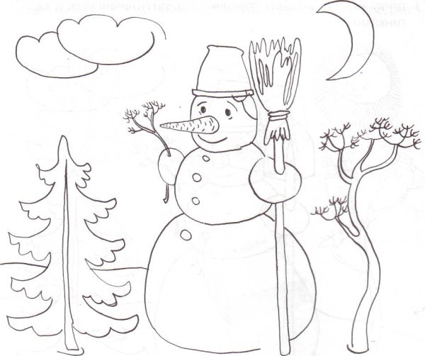 Новогодние рисунки на изо