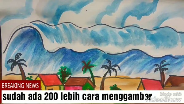 Рисунок на тему ЦУНАМИ