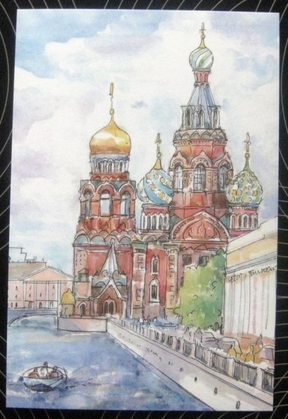 Акварель Зарудский Спаса на крови в Санкт-Петербурге