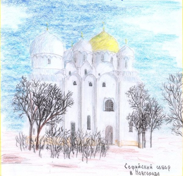 Зарисовки храма Александра Невского в Вологде