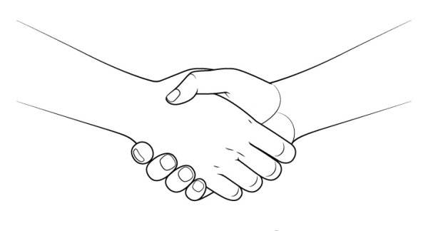 Рукопожатие иллюстрация