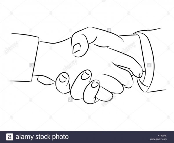 Рукопожатие эскиз