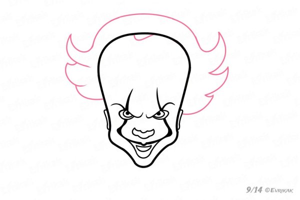 Поэтапное рисование Пеннивайза