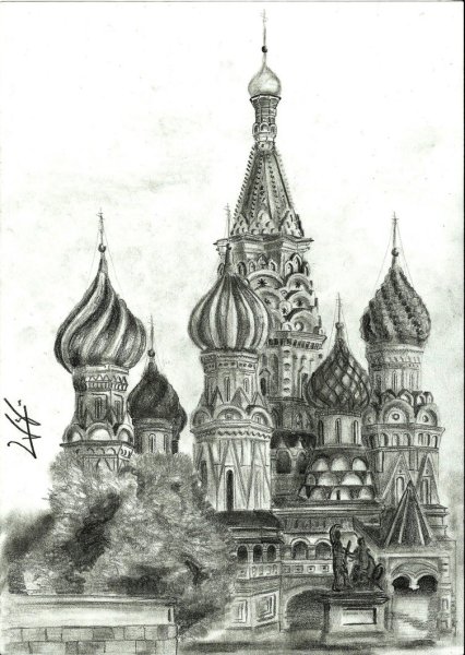 Собор Василия Блаженного раскраска