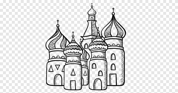 Собор Василия Блаженного раскраска