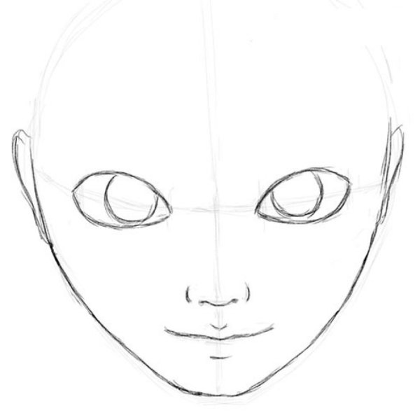 Рисунки лица для срисовки для начинающих