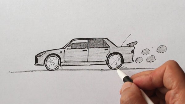 Рисунки машин легко и красиво