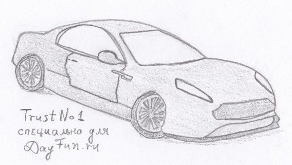 Рисунки машин для срисовки легкие