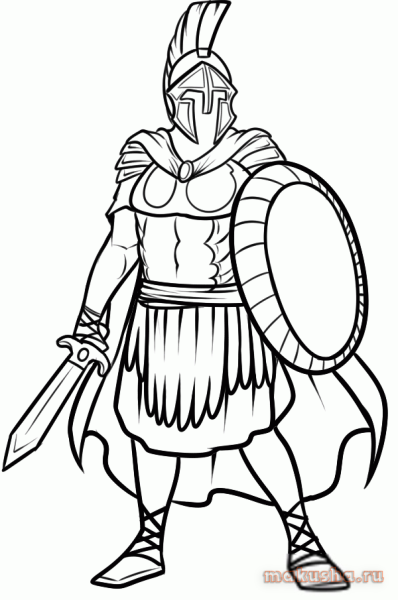 Спартанец карандашом