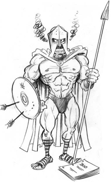 Гладиатор рисунок карандашом