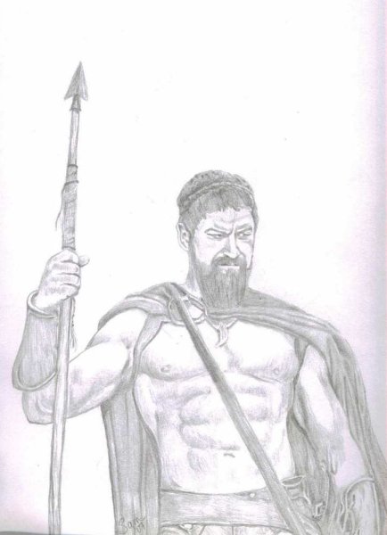 Спартанский воин раскраска