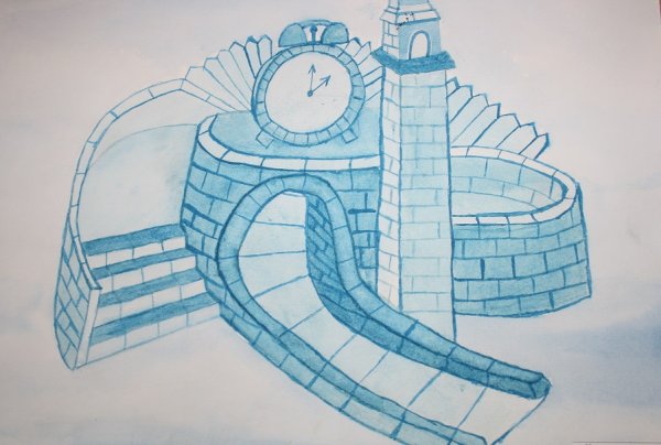Ледяной городок рисунок