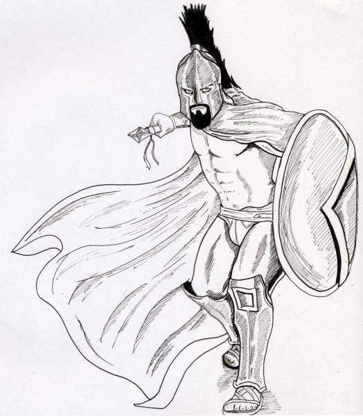 Спартанец для срисовки