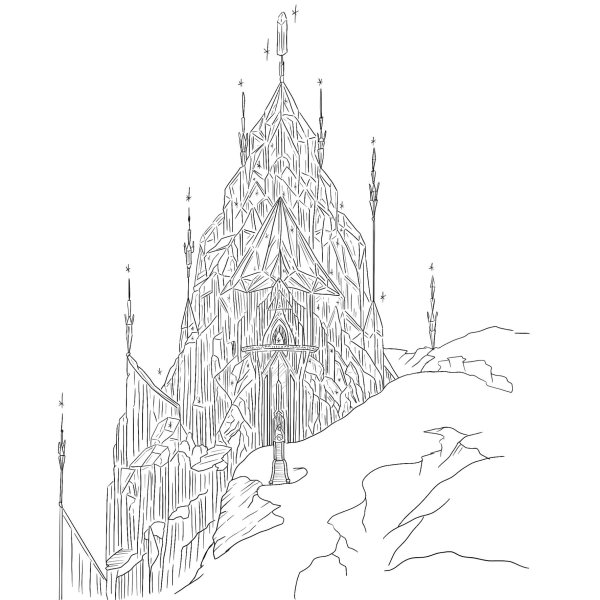 Замок Эльзы раскраска