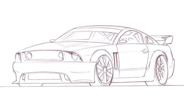 Рисунки для срисовки машины лёгкие