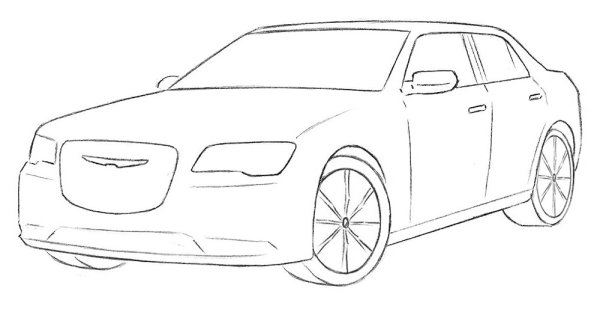 Машина рисунок простой