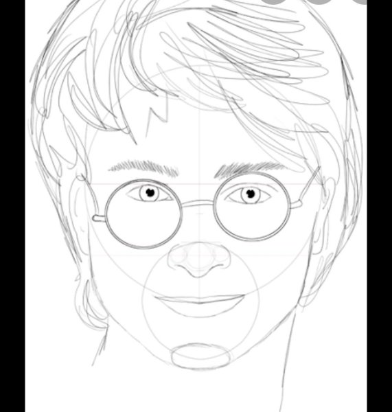 Портрет Гарри Поттера карандашом
