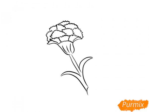 Гвоздика трафарет для рисования