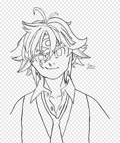 7 Смертных грехов Мелиодас карандашом