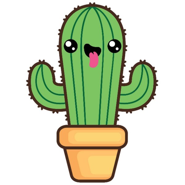 Рисуем Кактус в горшке