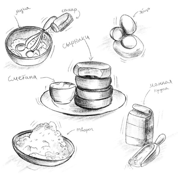 Сырники рисунок